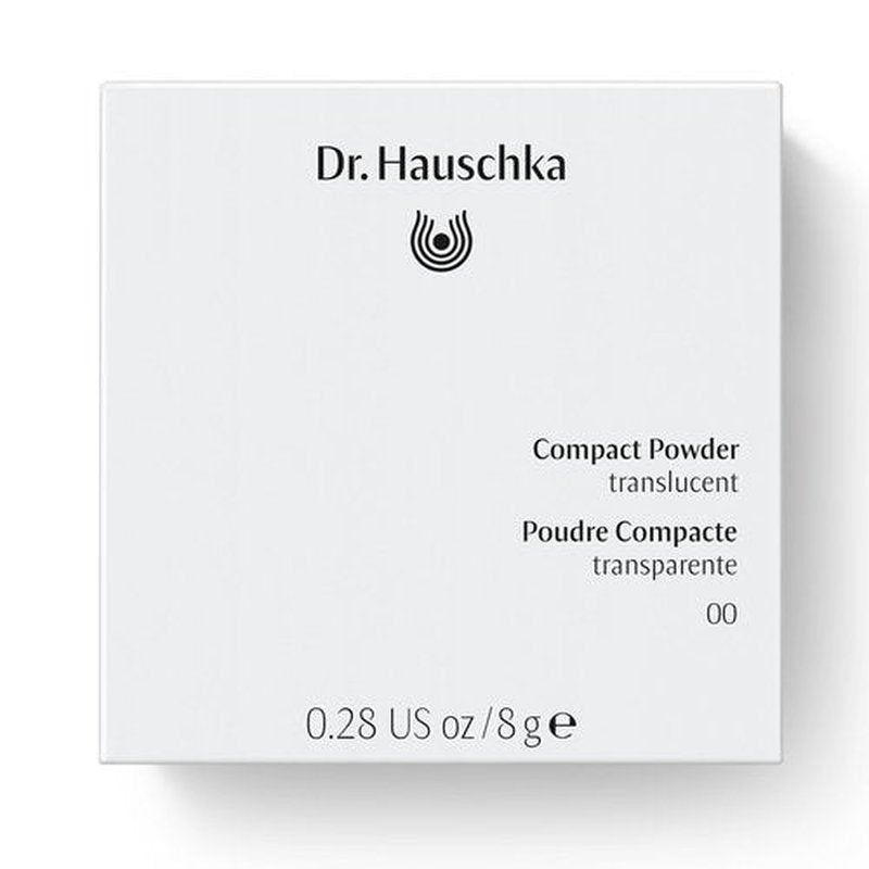 Dr. Hauschka Compact Powder 00, Translucent, Natural, Mineral, Set & Mattify, Touch-up, Silky Finish, for All Skin Tones, 0.28 oz