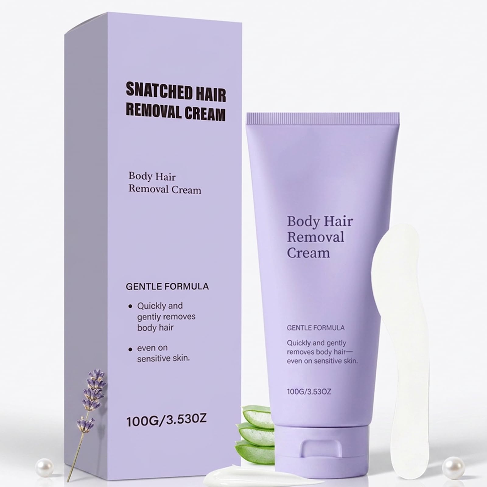 Snatched Hair Removal Cream,Body Cream Gentle Hair Remover for Woman Aged 65+,Gentle Hair Removal for Body Parts, 3.38 fl oz
