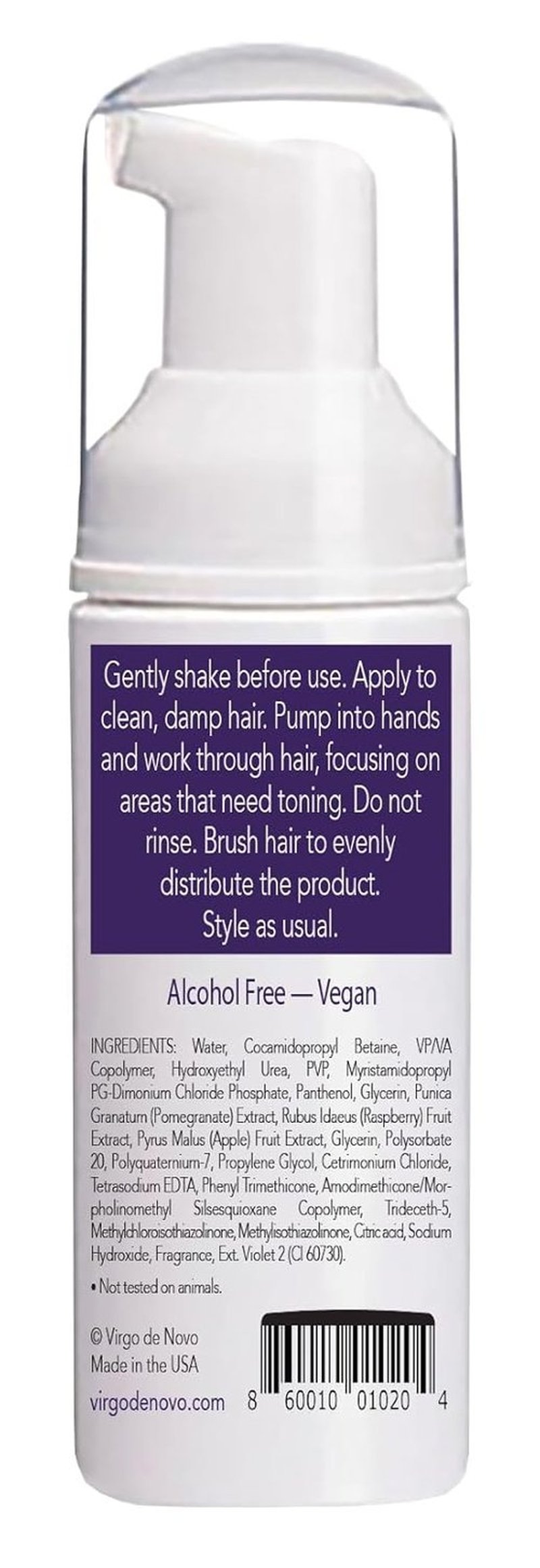 True Tone Dark Purple Toning Foam - Brightens Blondes & Eliminates Brassy Tones - 1.7 oz