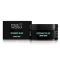 Pink Woolf Oceanic Blue Artisan Shaving Soap for Men | Fresh Aquatic Cologne Scent | Rich Lather Wet Shaving Soap | Traditional Luxury Shave Soap for Sensitive Skin