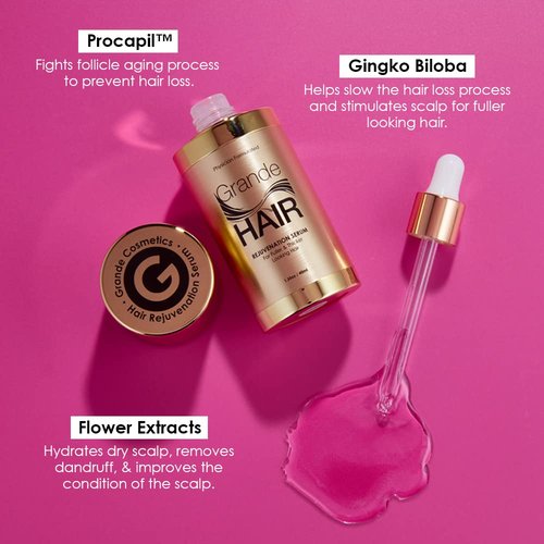 Grande Cosmetics GrandeHAIR Hair Enhancing Serum - Promotes Thickness for Men & Women | Safe for Color-Treated Hair