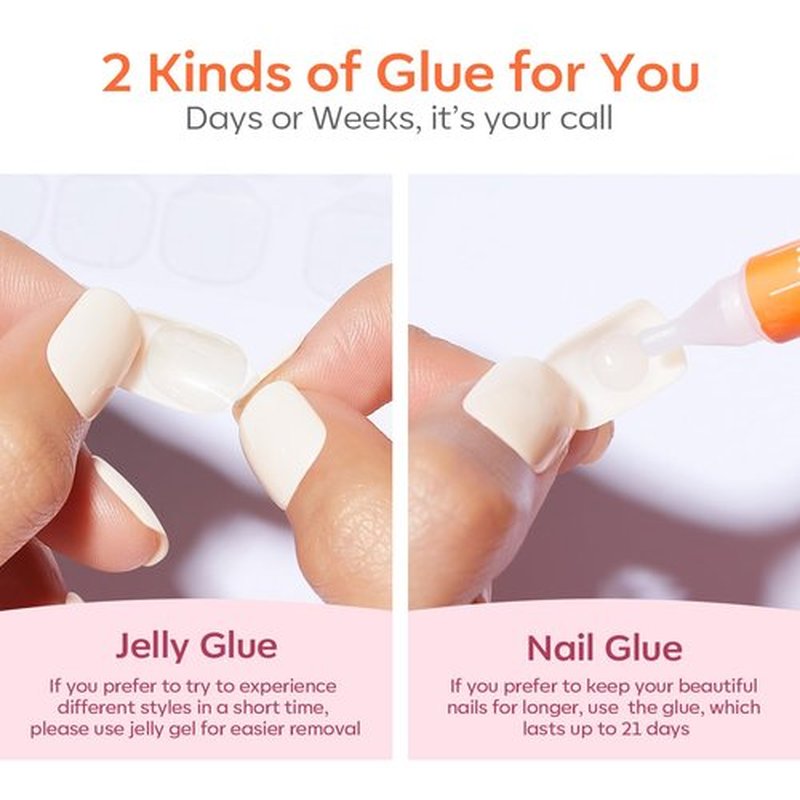 Modelones Red Press on Nails for Women, Fall Halloween Short Square Fake Nails, Reusable Nail Kit with Nail Glue Adhesive Tabs Mini Nail File, Nails Press Ons 32Pcs16 Sizes, Women Girl Gift