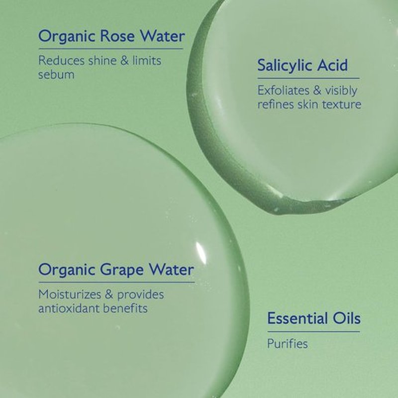 Caudalie Vinopure Toner - Salicylic Acid Pore Minimizing & Exfoliating with Organic Rose Water
