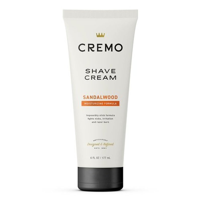 Cremo Sandalwood Shave Cream - Ultra-Slick Formula for Men | Prevents Nicks & Razor Burn, 6 Fl Oz
