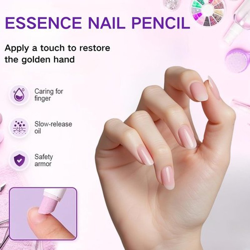 Skiennix 3-in-1 Cuticle Oil Pen - Ceramic Tip for Hangnails & Nail Care | Moisturizing & Brightening (1 Pc)