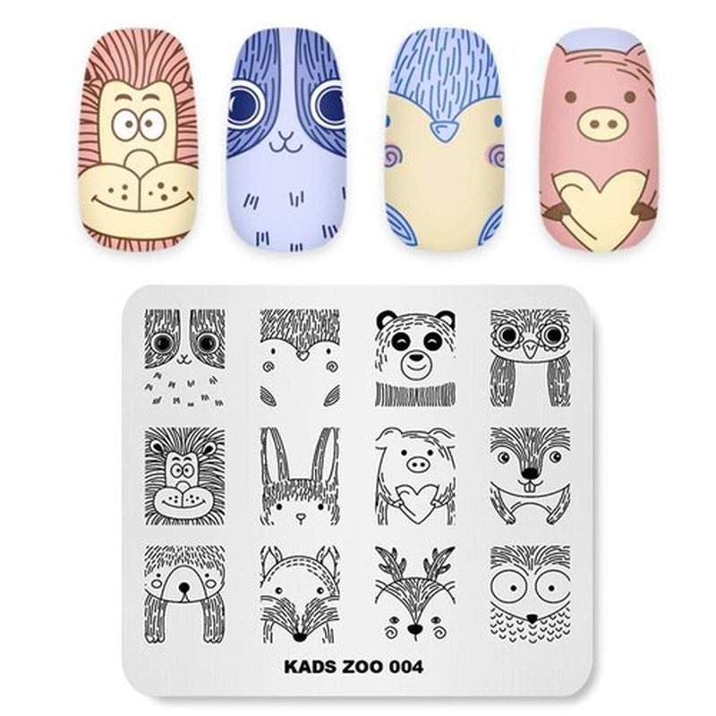 KADS Nail Art Stamp Plate Cute Animal Series Nail stamping plate Template Image Plate Nail Art DIY Decoration Tool Butterfly Dog Fox