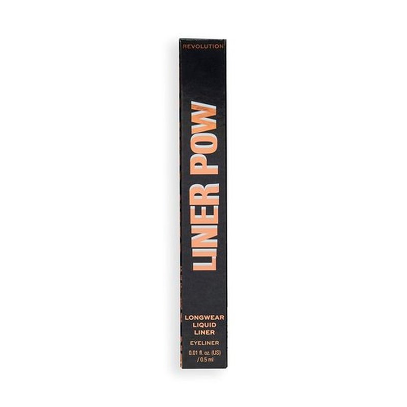 Makeup Revolution Liquid Eyeliner - Black Formula for 24-Hour Wear | 0.5ml Size