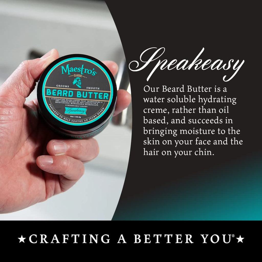 Maestro's Classic BEARD BUTTER | Anti-Itch, Extra Soothing, Hydrating Beard Creme For All Beard Types & Lengths- Spirited Blend, 4 Ounce