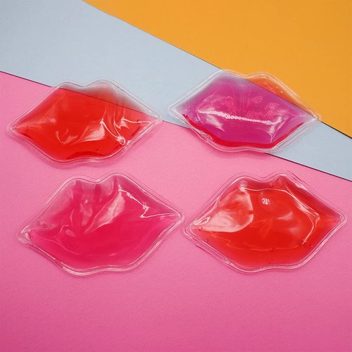 Lip Shaped Ice Pack for Post-Procedure Swelling & Bruising,Reusable Gel Cold Compress for Soothing Relief After Lip Filler,Injections,Small & Flexible for Face & Eyes