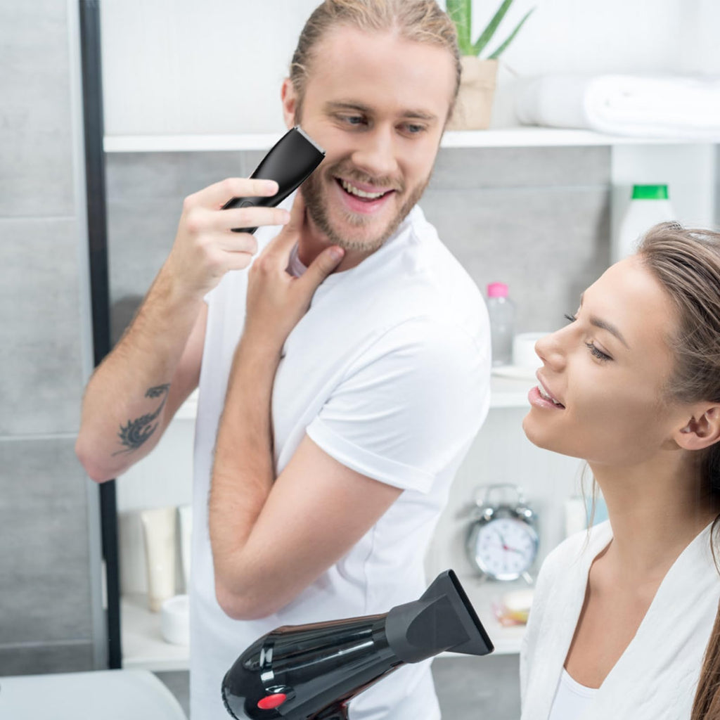 FlyCoco Body Hair Trimmer for Men and Women, Electric Groin and Body Hair Shaver - No Nick, No Cut, No Razor, No Burn Pubice Electric Shaver, Waterproof Full Body Groomer with Standing Recharge Dock
