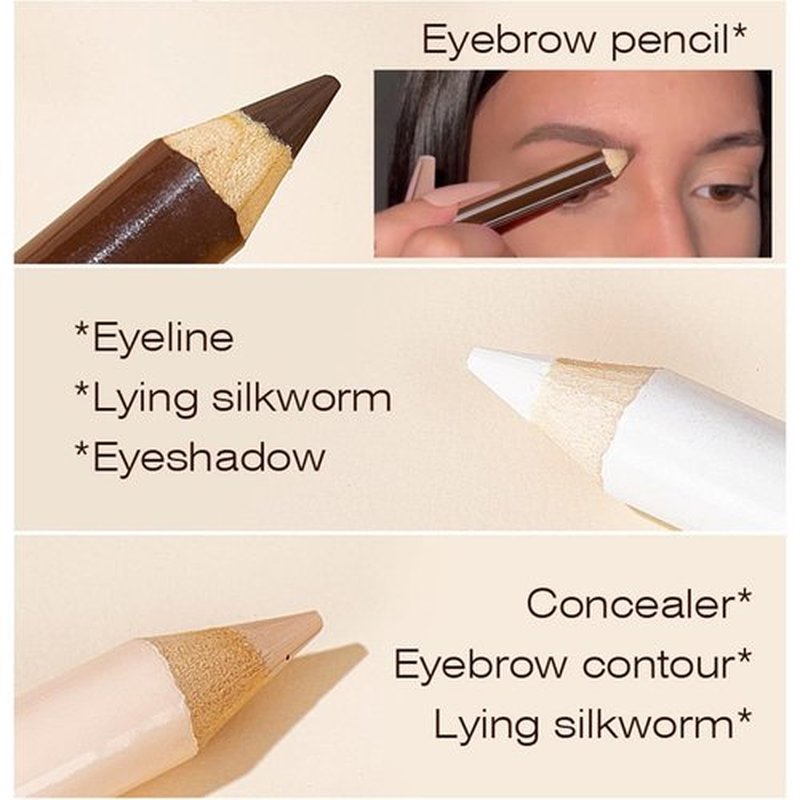 Regine Switzerland Eyebrow Lift Highlighting & Contour Pencil Set - Define & Fill Brows, 3 Pencils