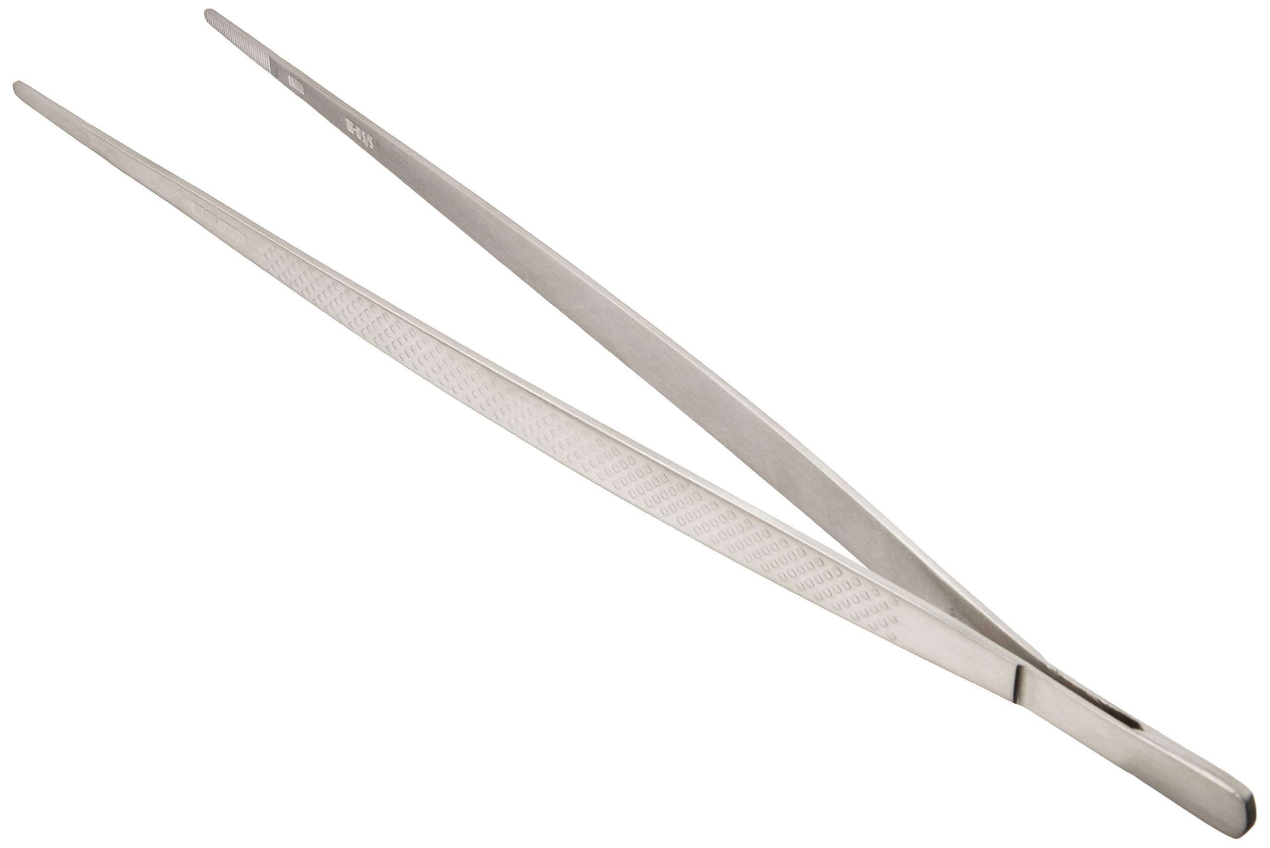 Mercer Culinary 18-8 Stainless Steel Precision Plus Chef Plating Tong, Straight, 11-3/4 Inch