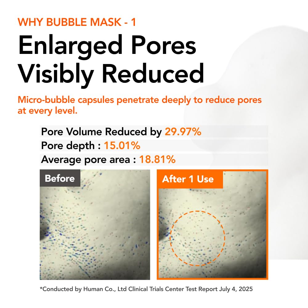MENOKIN 30 Seconds Quick Bubble Mask [LIFT] - [Collagen] & Niacinamide in Micro-bubbles for Anti Aging, Boost Elasticity, Fine Lines, Korean Glass Skin Care Essential, 70 Uses, 3.21 fl.oz