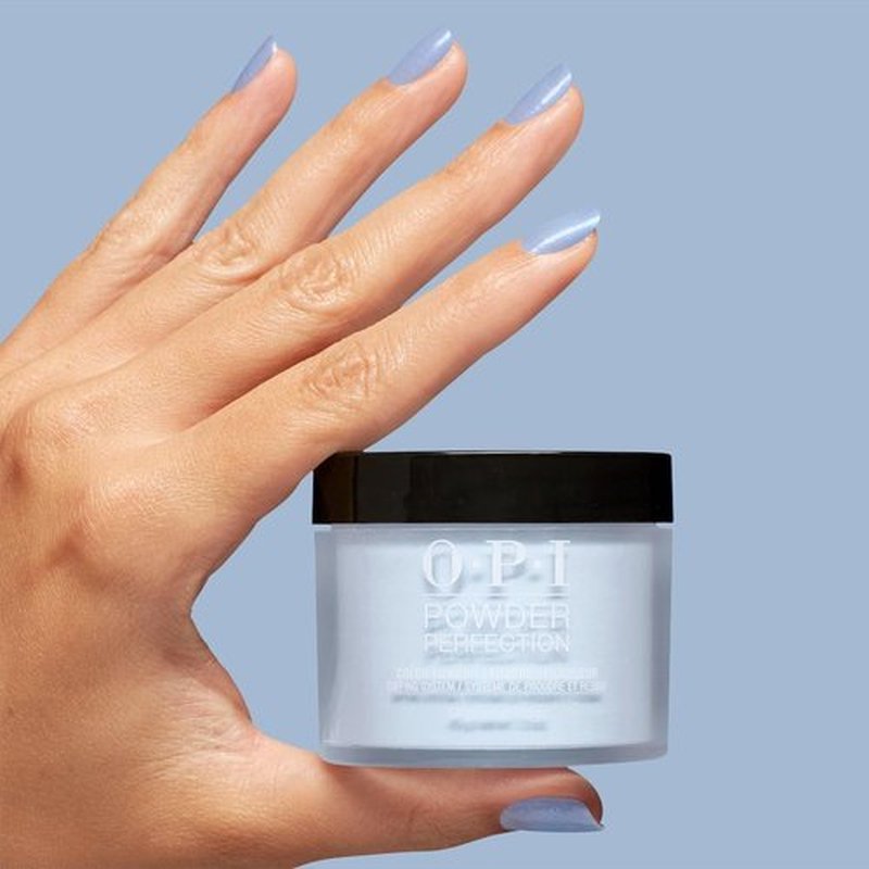 OPI Powder Perfection Happy Play-ce | Sheer Pastel Blue Shimmer Nail Dipping Powder | OPI'm Dreaming Collection