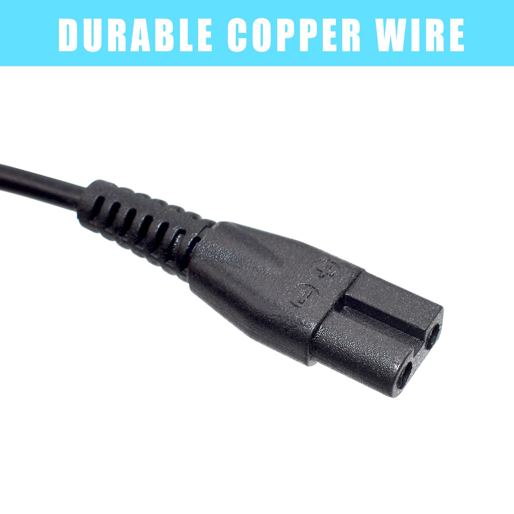 BOEEA Charger Replacement for Meridian Trimmer Charging Cable Compatible with Meridian Grooming Electric Shaver, 6.5Ft Power Cord Supply Adapter
