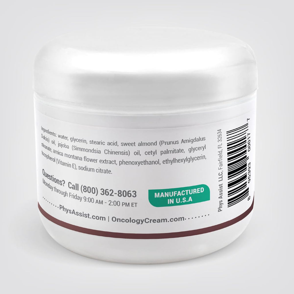 PhysAssist Oncology Cream Glycerin Unscented Moisturizer for Face & Body – Deep Hydration Cream for Dry, Sensitive & Stressed Skin – Fragrance-Free with Jojoba Oil & Vitamin E – 4 oz Jar