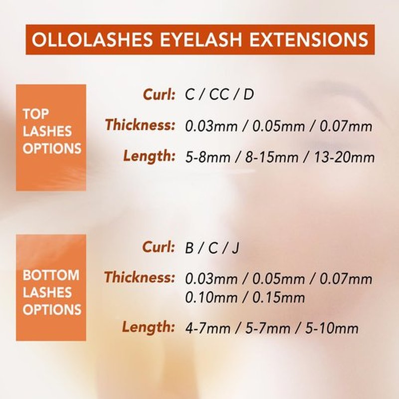 OLLOLASHES Bottom Lash Extension J Curl 0.07mm Mix4-7mm 4mm 5mm 6mm 7mm Black Color Bottom Lash Extensions, Professional Supplies for Lash Techs (Bottom-J-0.07, 4-7mm)