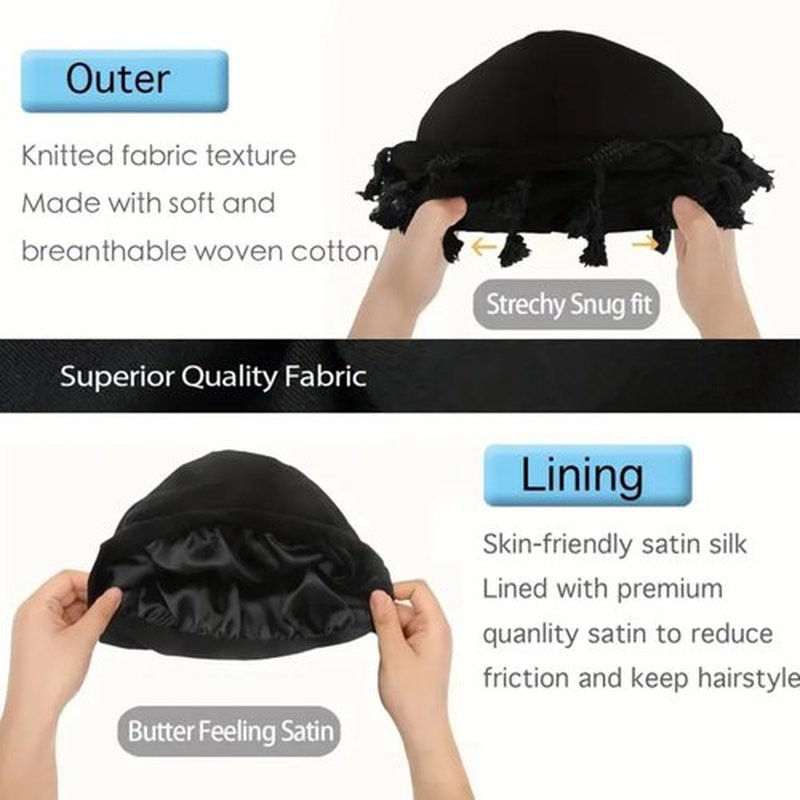 Gturytr Turban for Men Vintage Twist Head Wraps Durag Satin Lined Halo Turban for Women Modal and Satin Scarf Tie (Camouflage-Grey&White, m)