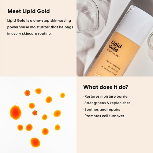 Stratia Lipid Gold Moisturizer - Skin-Strengthening Ceramide & Niacinamide Formula, 1.7 Fl Oz