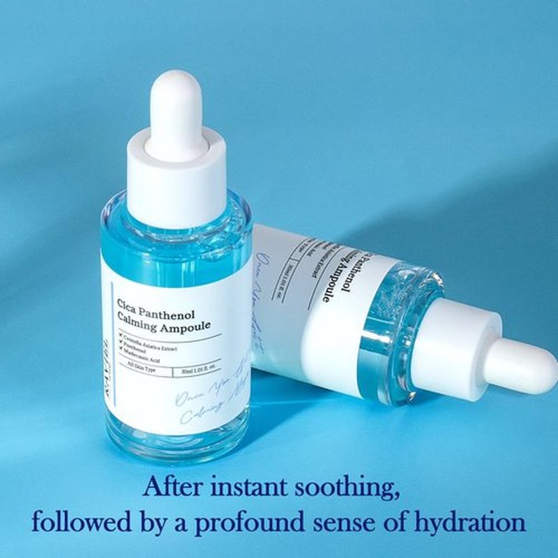 RAVIEL Cica Calming Ampoule – Soothing & Hydrating Serum with Panthenol and 5X Exosome Complex for Sensitive, Troubled Skin, Korean Skincare,30ml 1.01 fl oz