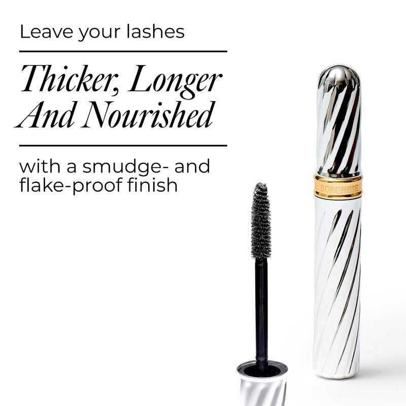 Borghese Superiore Mascara - Thickening, Conditioning & Lengthening Formula | Smudge-Free, Black, Sensitive Eyes