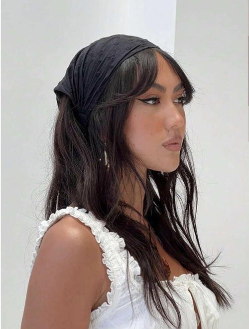 Head Scarf Headband for Women’s Hair hair - Black Bandanas for Women - Lace Hair Scarf Bandana Headband - Cute Stylish Head Kerchief Summer Accessories