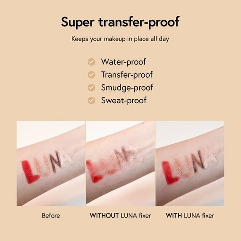LUNA Long Lasting Setting Fixer Spray - Weightless Micro-Fine Mist for All Skin Types | 3.3 fl oz