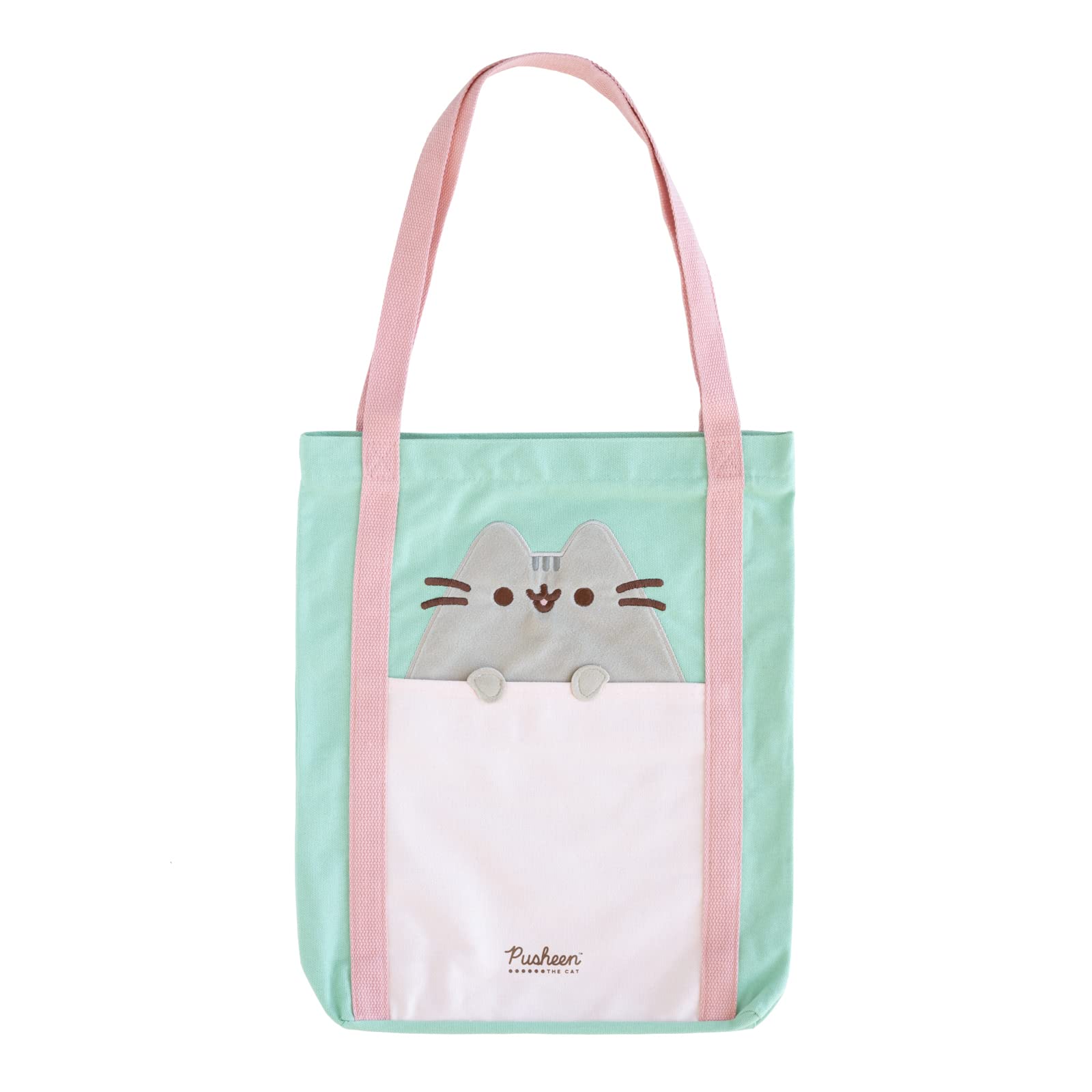 Grupo Erik Official Pusheen Tote Bag - 14x16x2 Inches - Canvas Shopping Gift Bag - Cute Pusheen Merchandise