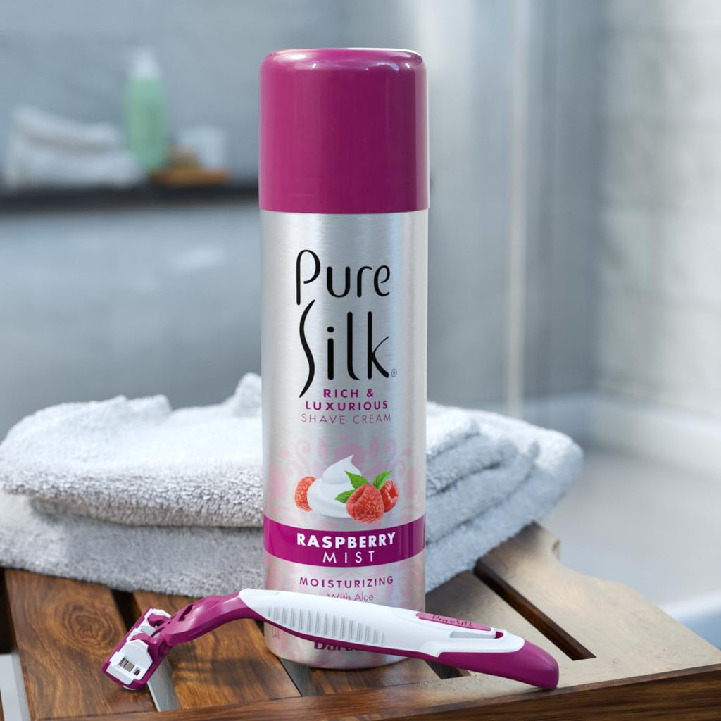 Pure Silk Contour 3 Disposable Razors for Women (3 Packs/12 Total Razors)