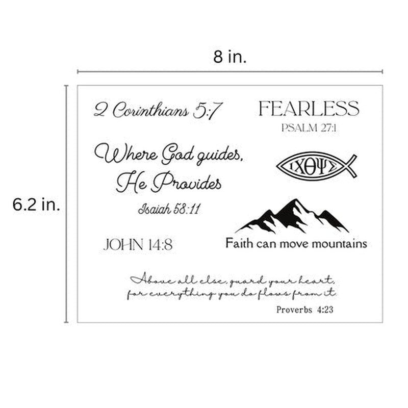 One Grace Christian Temporary Tattoos - Inspirational Scriptures Selections - Christian Motivational Bible Verse Words and Cross Tattoos (Walk by Faith)