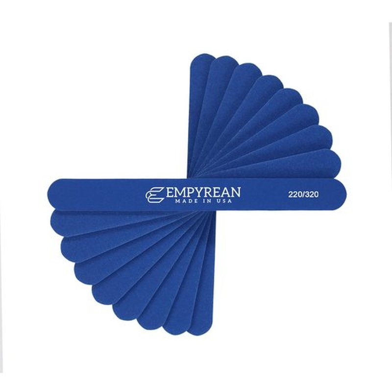 Empyrean Premium Nail Files | Made in USA | Fine 220/320 Extra Fine | Professionals Choice | Disinfectable Washable Reusable | Dark Blue Nail File