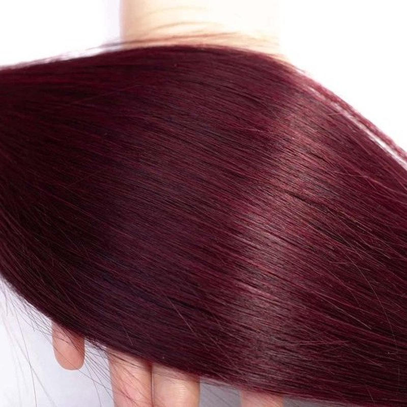 Giginger Brazilian Human Hair Bundles Burgundy 99J Straight Human Hair Bundles 26 28 30 inch Wine Red Unprocessed Virgin Quick Weave Hair for Black Women