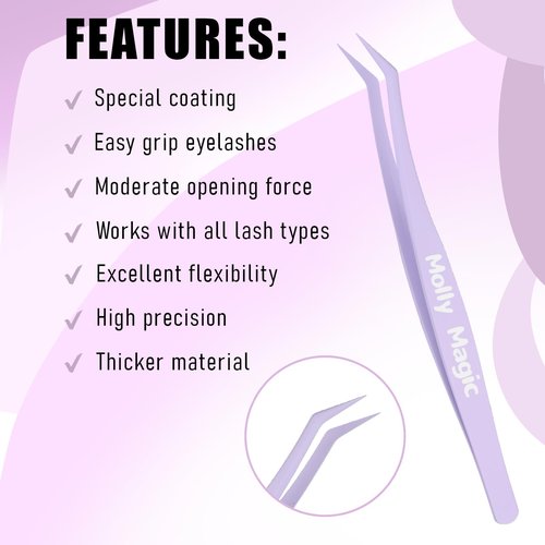 Molly Magic Flora Lash Clusters Kit, Wispy Natural 8-18mm D Curl Individual DIY False Eyelash Extension Kit with Lash Bond and Seal, Thin Invisible Black Lash Band