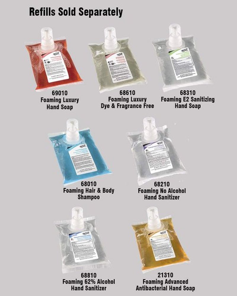 Health Guard 68610 Foaming Luxury Hand Soap D&FF, 1000 mL Refill Bag, Clear with No Fragrance (Pack of 4)