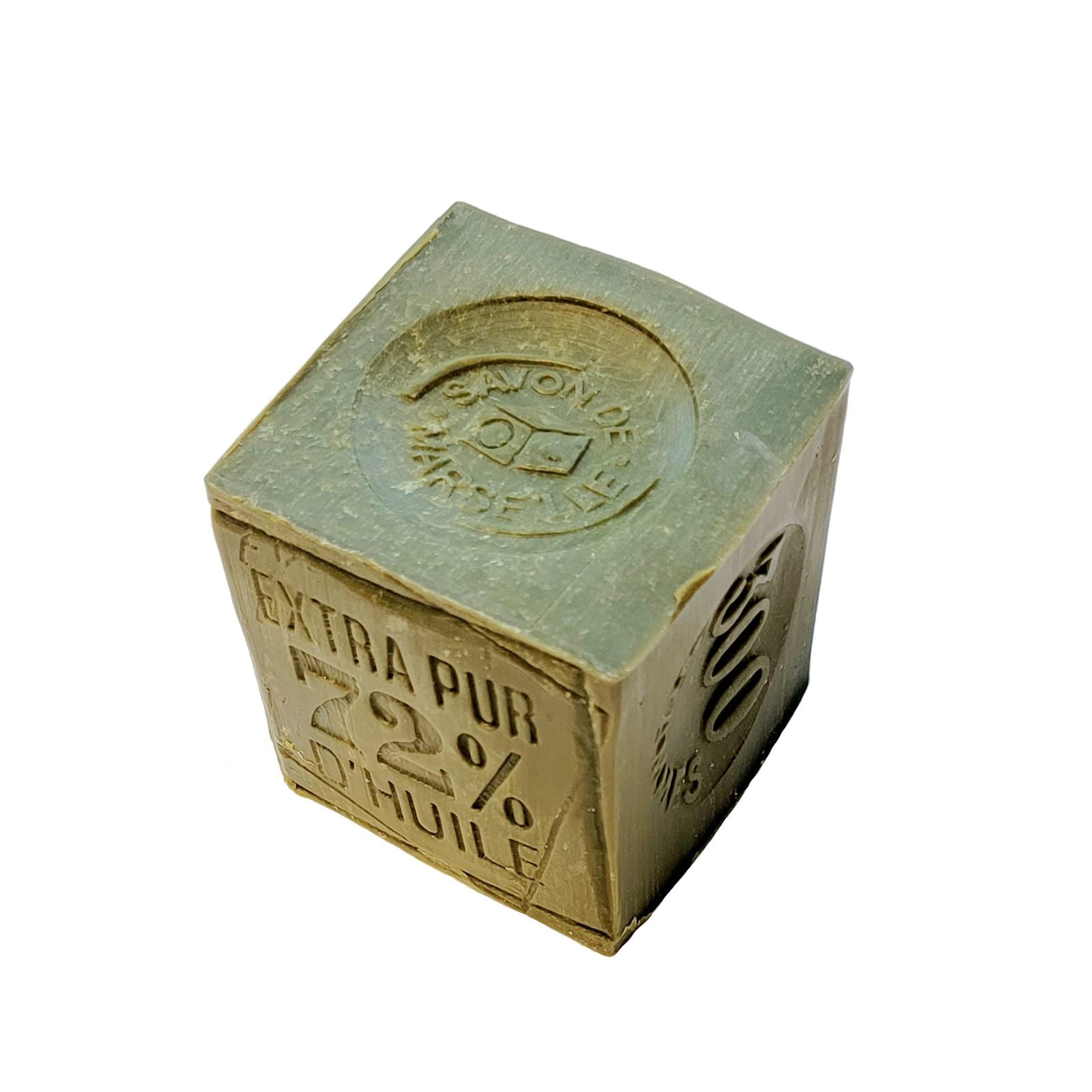 Olive oil soap France - Authentic Savon de Marseille soap bar - Cube of 300 g french olive oil soap - Le Serail