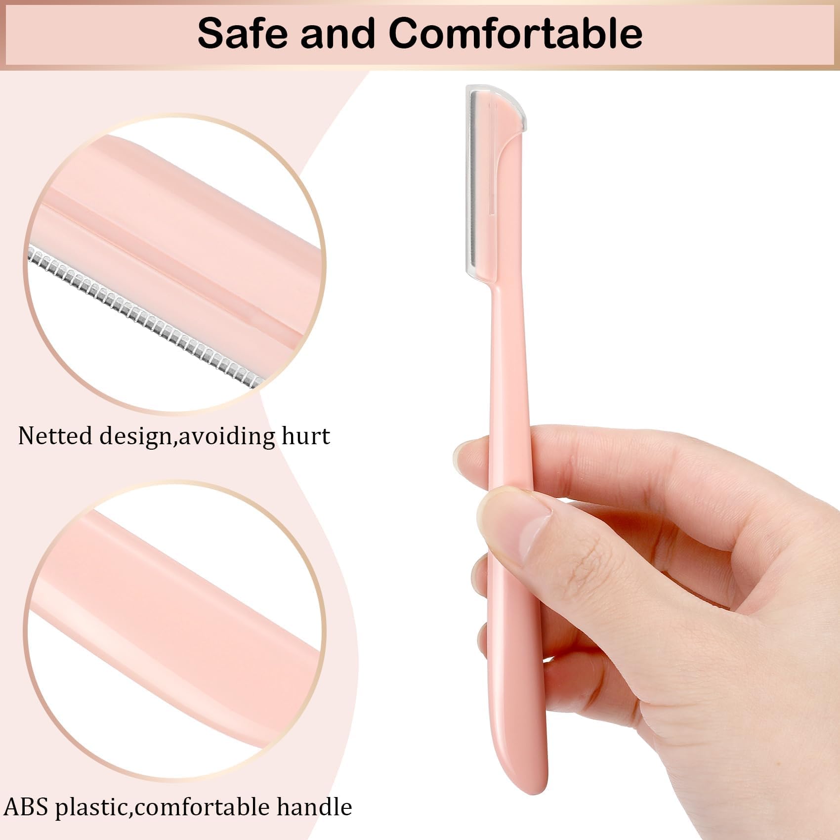 Revahope 12 Pieces Eyebrow Razor, Dermaplane Razor with Blade Cover Face Razors for Women, Dermaplaning Tool for Face Peach Fuzz Face Shaver for Women and Men, Safe and Newbie Friendly