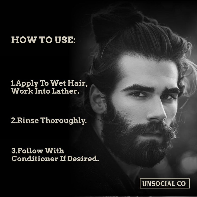 Unsocial Club Men's Shampoo - Hydrating & Cleansing Formula for All Hair Types | 16.9 oz