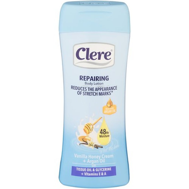 CLERE Repairing Body Lotion - Vanilla Honey Cream + Argan Oil - 400mL