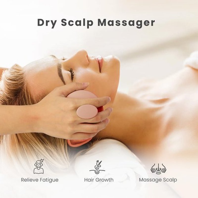 AIMIKE Scalp Massager - Silicone Shampoo Brush for Hair, Dandruff Removal & Hair Growth Stimulator - Exfoliator for Dry & Wet Scalp