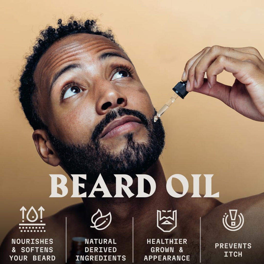 Striking Viking Beard Oil and Balm Set - Dual Use Leave in Beard Conditioner Tames, Styles, Softens, and Moisturizes Beards and Mustache - Made with Natural and Organic Argan and Jojobo Oils