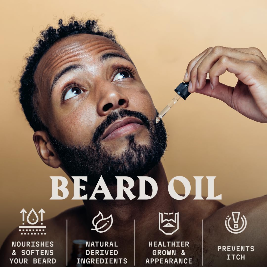 Striking Viking Beard Oil and Balm Set - Dual Use Leave in Beard Conditioner Tames, Styles, Softens, and Moisturizes Beards and Mustache - Made with Natural and Organic Argan and Jojobo Oils
