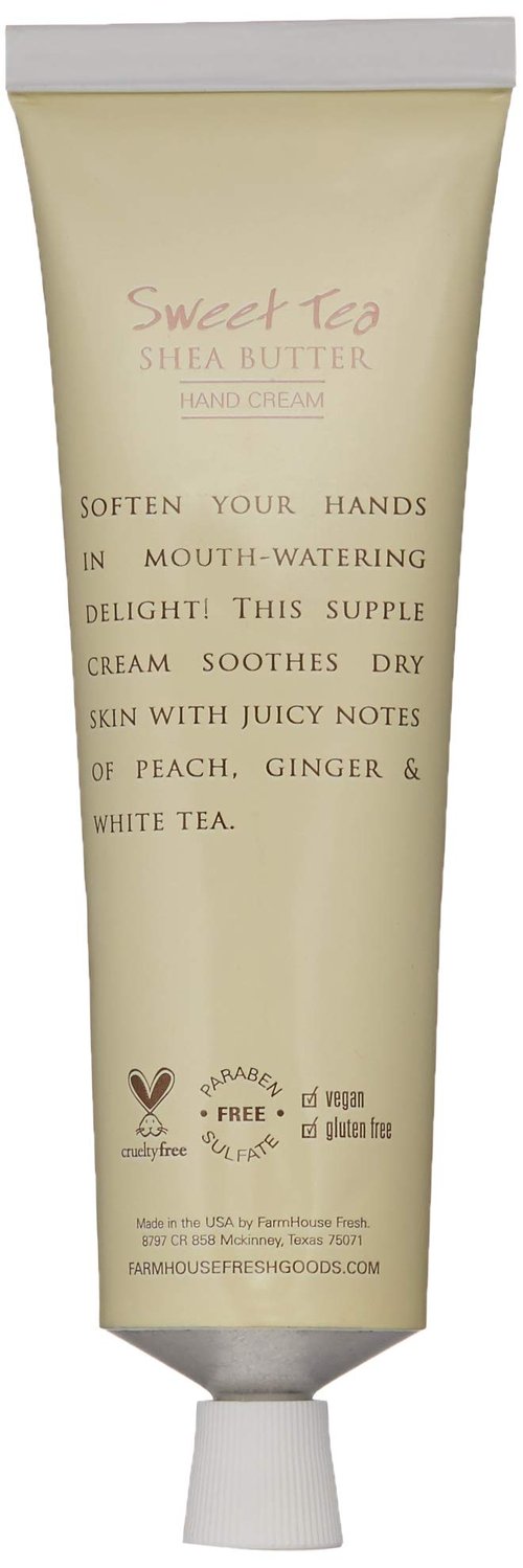 FarmHouse Fresh Sweet Tea Shea Butter Hand Cream, Sweet Tea Peach Ginger, 2 Fl Oz