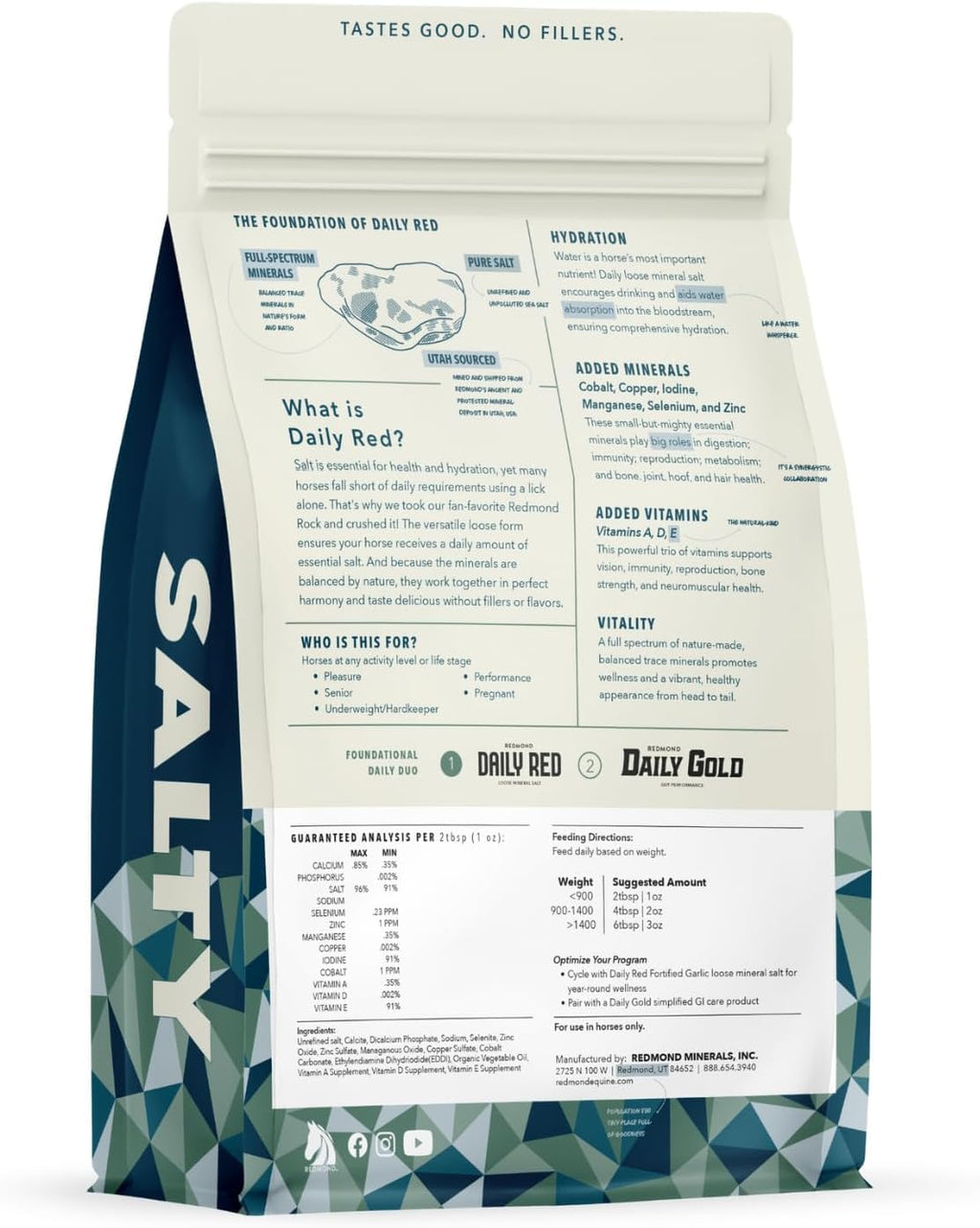 Daily Red Complete Wellness, Fortified Mineral Mix Supplement for Horses (5 LB)