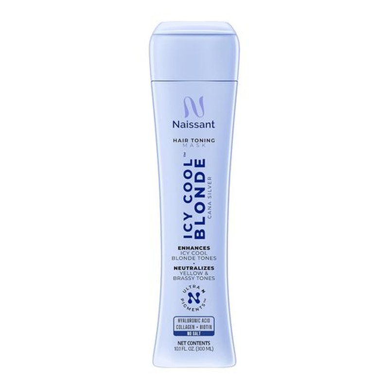 Naissant Icy Cool Blonde Hair Toning Mask - Neutralizes Yellow & Brassy Tones | 10.1 Fl. Oz | Paraben & Sulfate Free