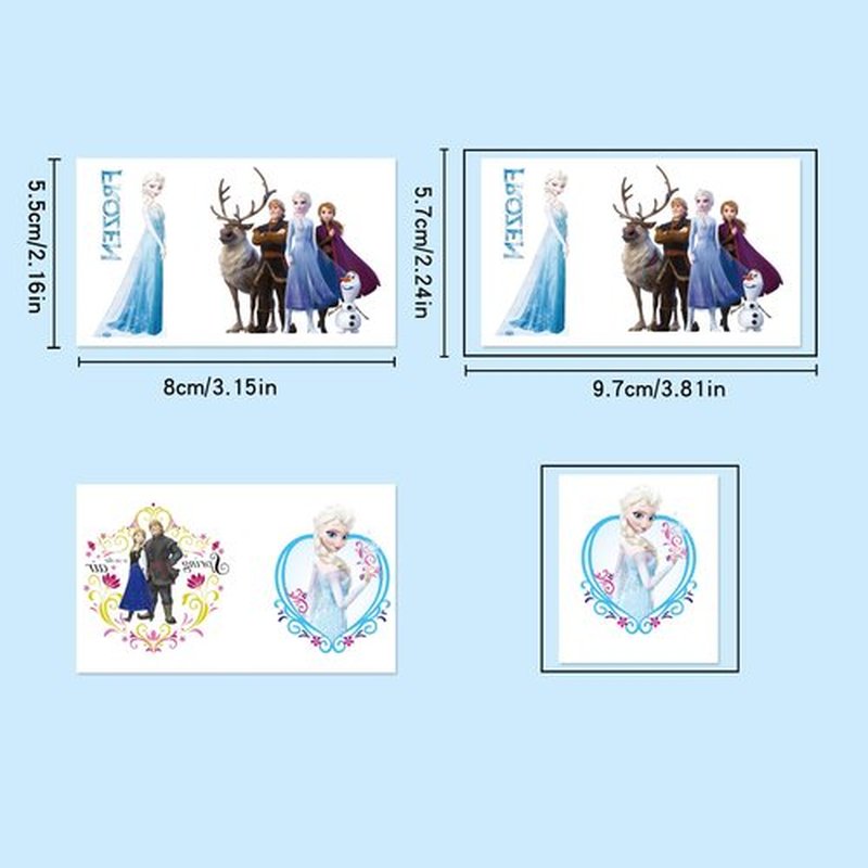 100Sheets Frozen Temporary Tattoos,Cartoon Frozen Temporary Tattoos Gift For Fan Birthday Party Decorations for Home Activity Class Prizes Carnival Christmas Rewards