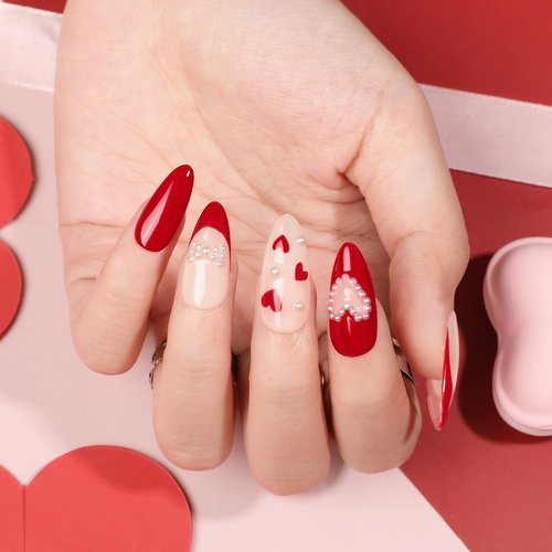 Peacecolor 26PCs Gel Nail Polish Set ,20 Colors Gel Polish Kit with 5Pcs Glossy/Matte/Glitter Top Base Coat Soak Off All Seasons Nude Red Pink Gel Nail Art Kit Valentines Gift for Women