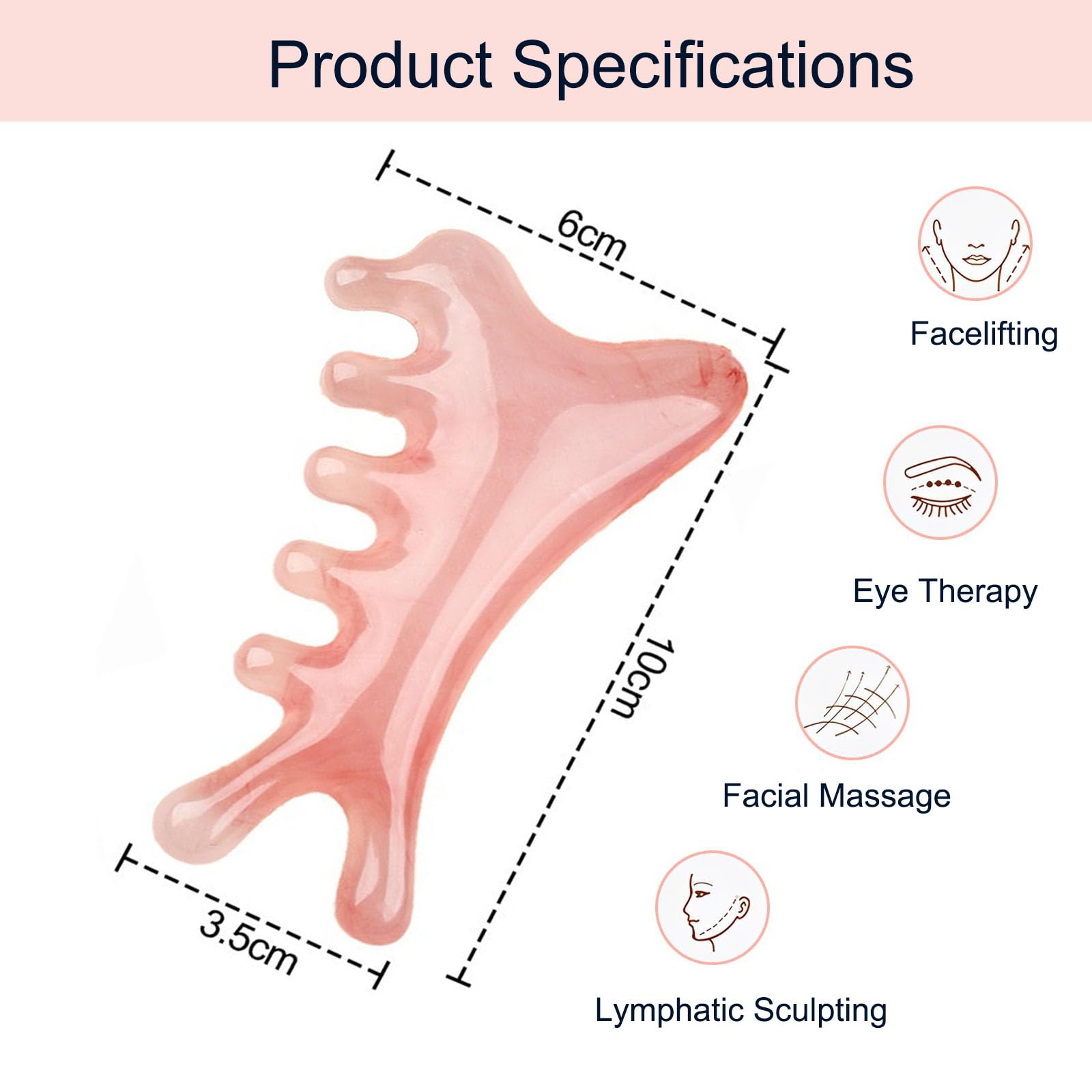 Gua Sha Facial Tools,4 in 1 Resin Head Massager Scalp Comb with Gift Pouch,Guasha Tool for Face, Eye & Body Lymphatic Drainage, Nose Sculpting&Jaw Lifting ,Gifts for Mom Girl Sister Friend (Pink)