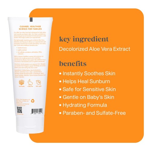 Thinkbaby Aloe Vera Gel - EWG Verified After Sun Relief Lotion, 8 Fl Oz | Hydrating & Soothing for Babies & Toddlers