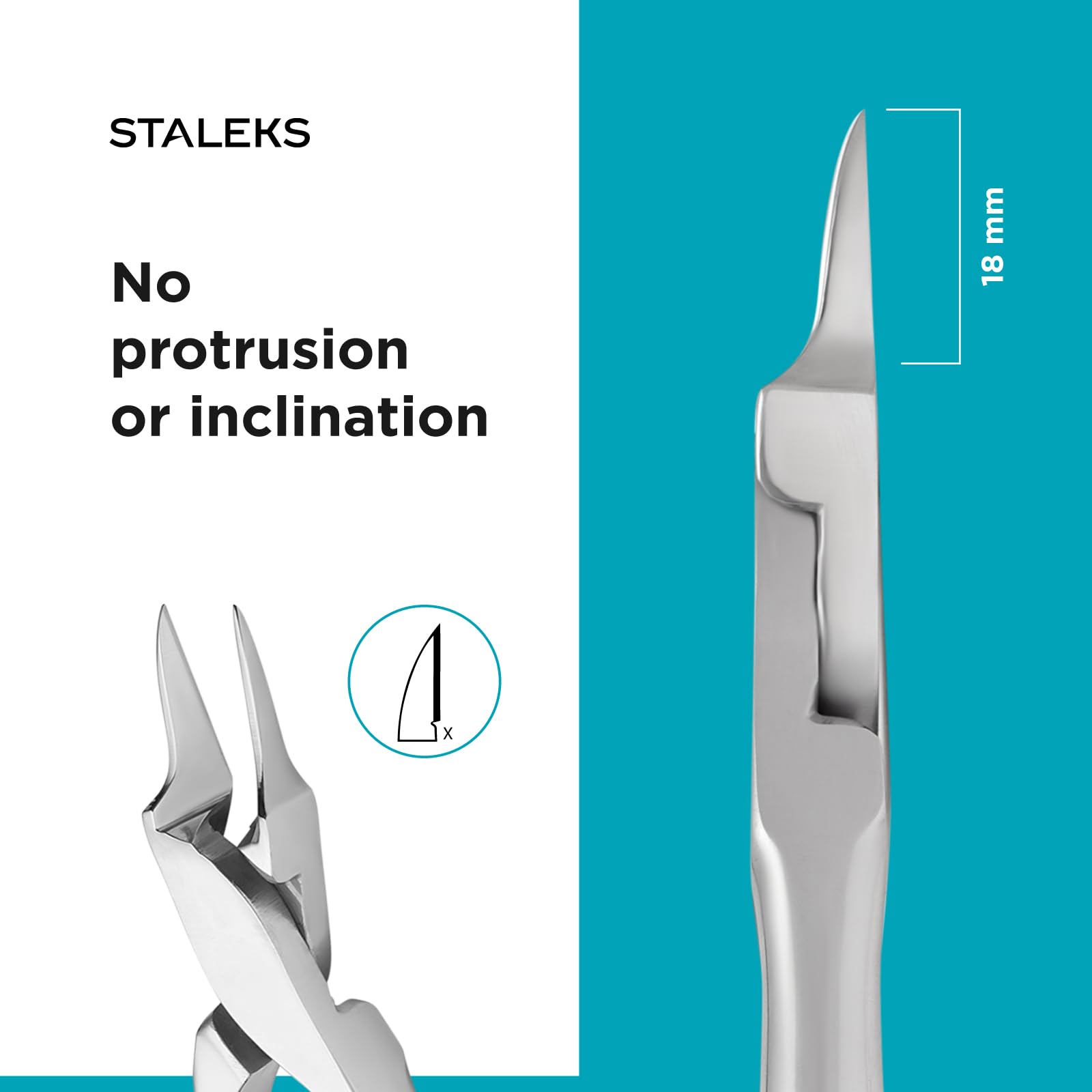 Staleks Podo 30 Podology Nippers for Ingrown Toenails – 18 mm Blades – Narrow Tips with Blunt Ends – Double Spring Design for Medical Pedicure