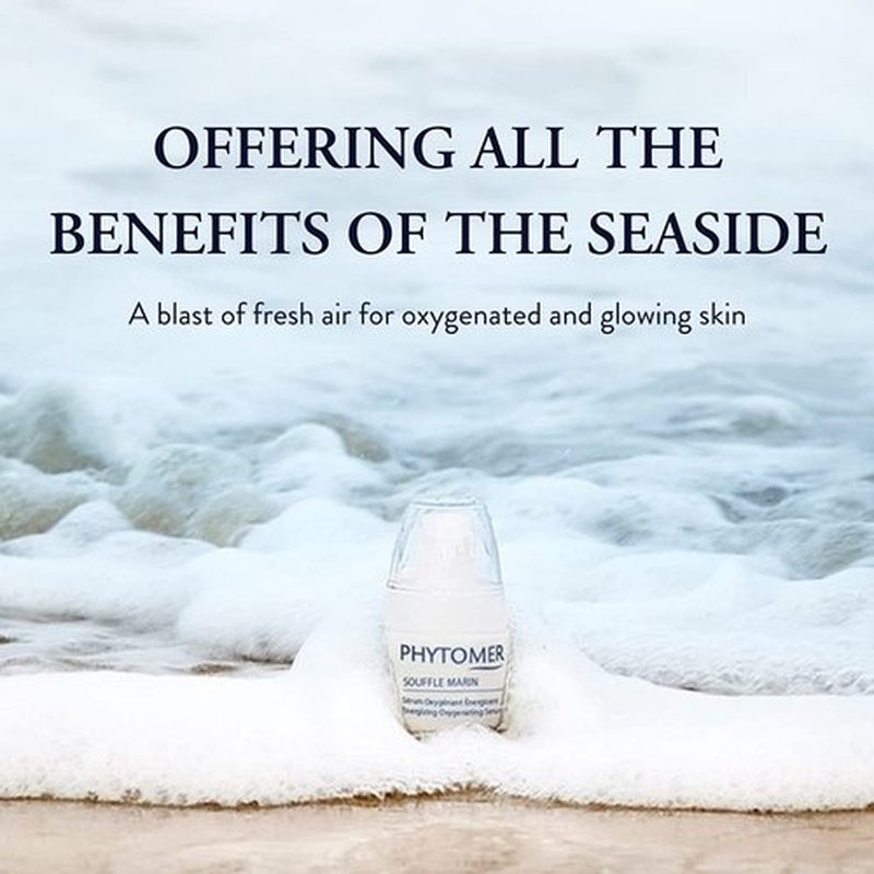 Phytomer Souffle Marin Energizing Face Serum - Oxygenating Anti-Aging Formula for Dull Skin | 30ml